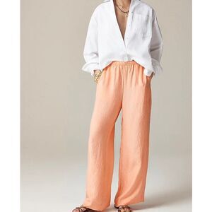 NWT J crew women’s burgundy, stratus, satin textured pants, size XL